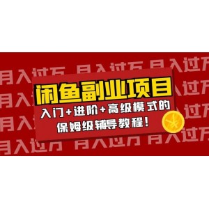 月入過萬(wàn)閑魚副業(yè)項(xiàng)目：入門 進(jìn)階 高級(jí)模式的保姆級(jí)輔導(dǎo)教程