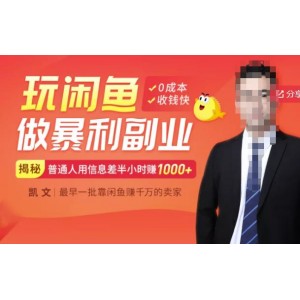 【閑魚無貨源賺錢】一部手機開啟閑魚副業(yè)，0成本用信息差日賺1000