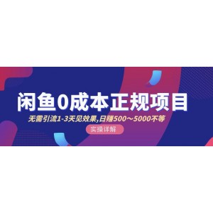 宇晨閑魚無貨源，十幾節(jié)課程豐富講訴閑魚賣貨技巧，價值6980