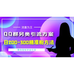 外面收費888元的QQ群另類引流方案：日200~300精準(zhǔn)粉方法
