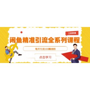 閑魚精準(zhǔn)引流全系列課程，每天引流100精準(zhǔn)粉【視頻課程】