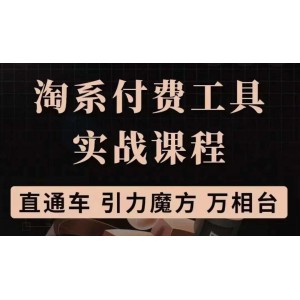 淘系付費工具實戰(zhàn)課程【直通車、引力魔方】戰(zhàn)略優(yōu)化，實操演練（價值1299）
