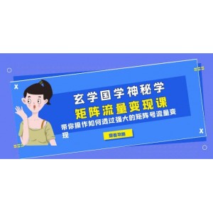 玄學國學神秘學矩陣·流量變現(xiàn)課，帶你操作如何透過強大的矩陣號流量變現(xiàn)