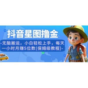 抖音星圖擼金，無腦搬運(yùn)，小白輕松上手，每天一小時月賺5位數(shù)(保姆級教程)【揭秘】
