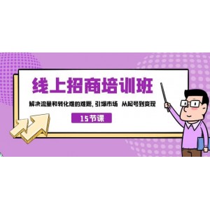 線上·招商培訓(xùn)班，解決流量和轉(zhuǎn)化難的難題 引爆市場(chǎng) 從起號(hào)到變現(xiàn)（15節(jié)）