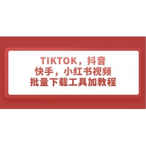 TIKTOK，抖音，快手，小紅書視頻批量下載技巧與指南