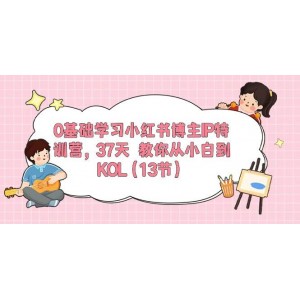 小紅書(shū)博主IP打造特訓(xùn)營(yíng)：0基礎(chǔ)入門(mén)，37天進(jìn)階之旅，小白變KOL全攻略（13節(jié)精華課）